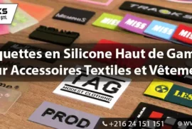 Étiquettes en Silicone Haut de Gamme pour Accessoires Textiles et Vêtements