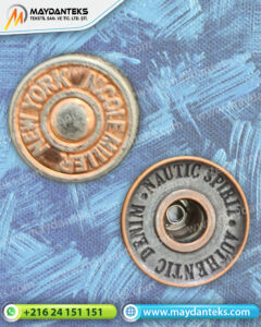 Boutons Métalliques Gravés en Acier pour jeans, Vêtements et Accessoires de mode