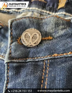 Bouton métallique renforcé pour jeans, vestes et pantalons en textile épais