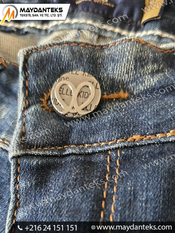 Bouton métallique renforcé pour jeans, vestes et pantalons en textile épais
