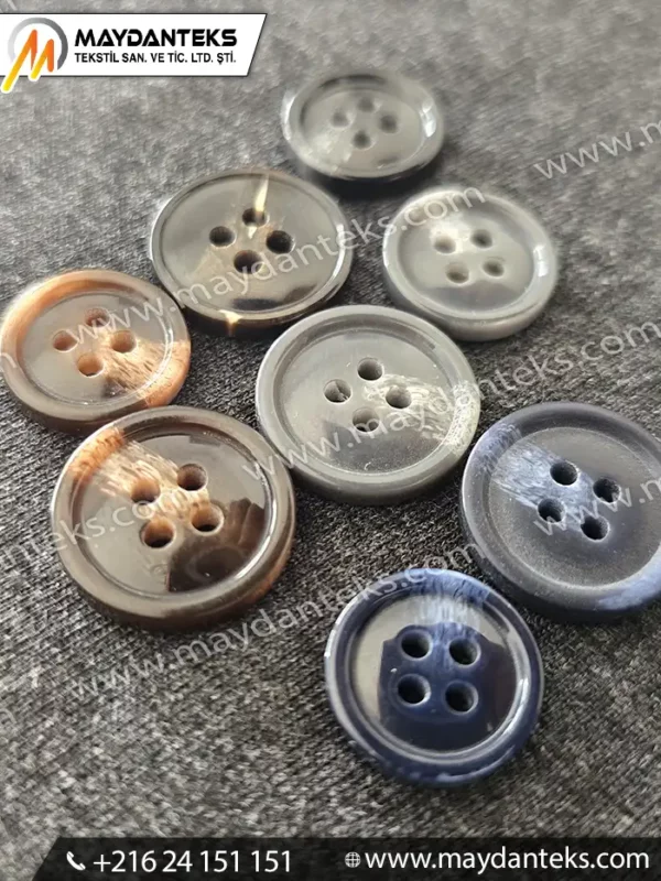 Lot de boutons en corne haut de gamme pour confection de blazers