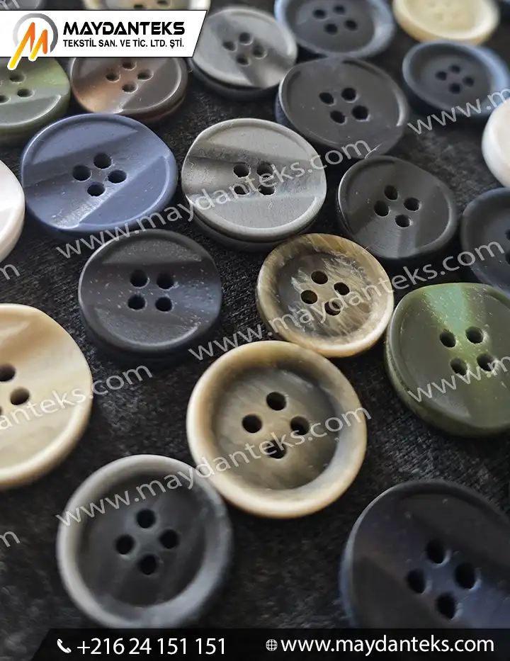 Accessoires de mercerie de luxe boutons en corne pour costumes et vestes