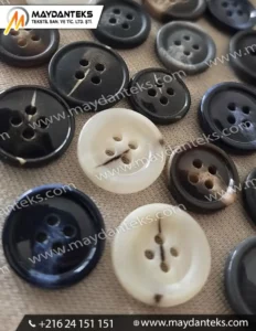 Accessoires de mercerie de luxe boutons en corne pour costumes et vestes