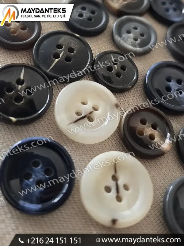 Accessoires de mercerie de luxe boutons en corne pour costumes et vestes