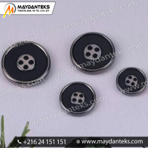 bouton-metal-gunmetal-resine-noire-4-trous-design-bicolore-couture-veste-manteau-mercerie-premium