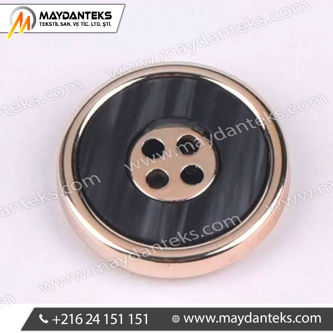 bouton-metal-rose-gold-resine-noire-4-trous-luxe-couture-veste-tailleur-mercerie-premium-design-bicolore