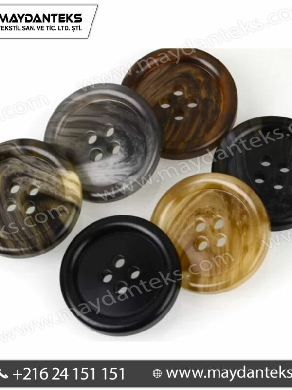 boutons-resine-effet-bois-rose-surpiqure-4-trous-tailles-9mm-34mm-couture-manteau-mercerie-professionnelle