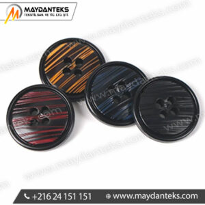 boutons design rayures couleur noir 4 trous couture moderne mercerie graphique