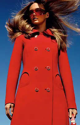 Manteau rouge à boutons : accessoires textiles en gros pour la confection – Maydanteks